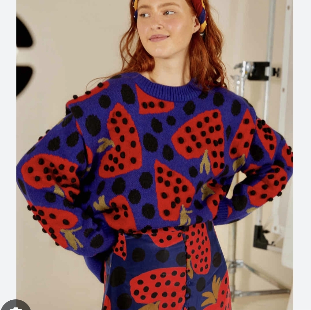 XS/S/M Farm Rio Heartberry Sweater
